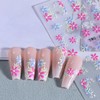 Flower Nail Art Stickers Decals 5D Embossed Flower Nail Decals