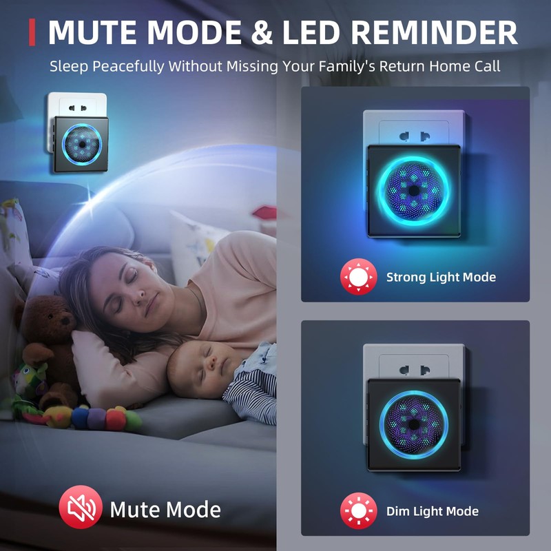 CallToU Hearing Impaired Doorbell with Strobe Light & 55 Melodies,