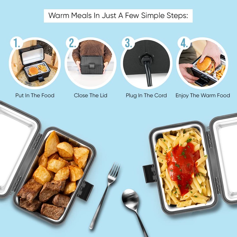 ZONETECH Heating Lunch Box - Premium Quality Electric Insulated Lunch