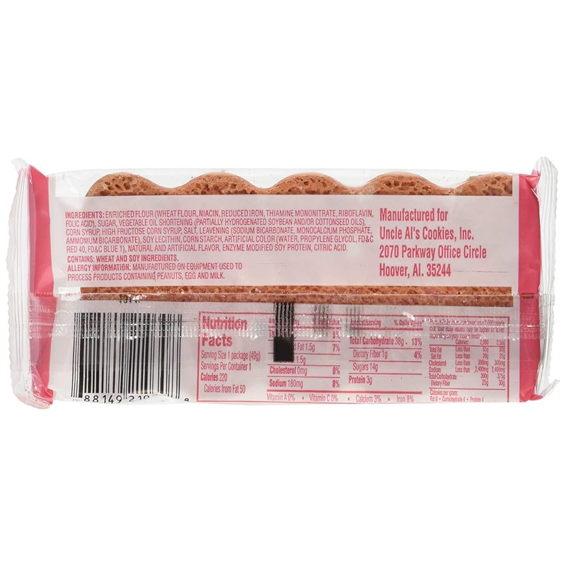 Uncle Al's Strawberry Stage Plank Cookie 12 Pk. (Sеt оf