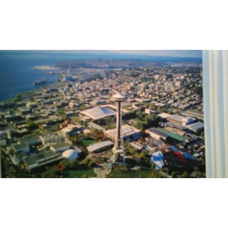 THE PACIFIC NORTHWEST BRIGHT AIR VIEW PHOTO POST CARD OVER