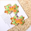 HAIMITI 2pcs Fall Thanksgiving Hair Clips Pumpkin Hair Accessories For