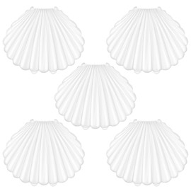 ONLYKXY 5pcs Clear Wedding Candy Boxes Plastic Shell Shape Gift Wrap Boxes for Party Favors Wedding Bridal Shower Macaroon Holiday Dinner Birthday Party Decorative Box Storage Box