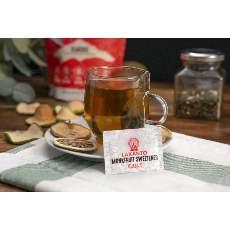 Lakanto Classic Monk Fruit Sweetener with Erythritol Packets - White