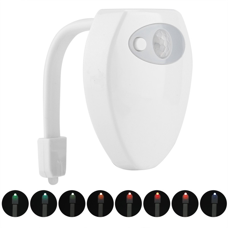 Rechargeable Toilet LED Motion Induction Bathroom Night Light Sensor with