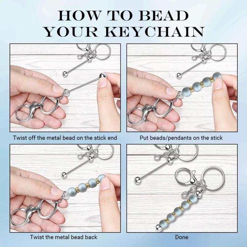 Unbranded Beadable Keyring Bar