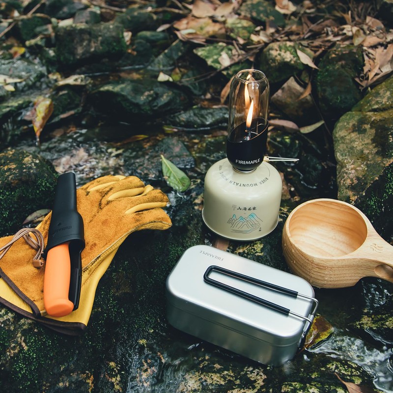 Fire-Maple Orange Camping Gas Lantern | Outdoor Gas Lamp |