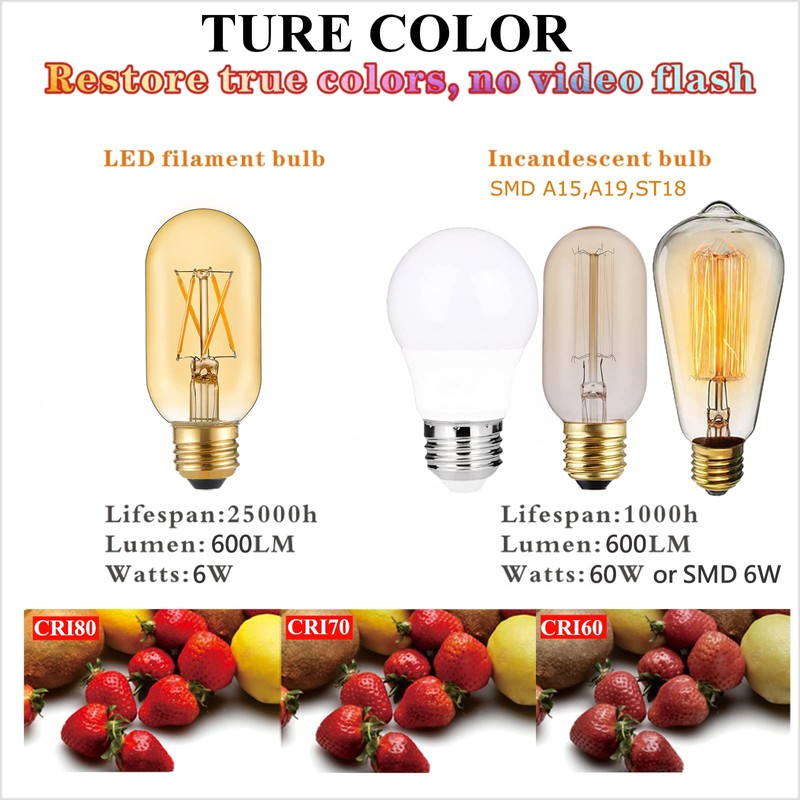 LiteHistory E26 LED Bulb 6W Equivalent E26 Bulb 60 watt