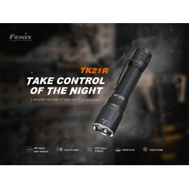 Fenix TK21R Tactical Flashlight, 3600 Lumens High Lumen USB-C Rechargeable Fast Charging Compact Waterproof Single Hand Operation with Lumentac Organizer