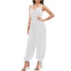 LightlyKiss Women's Sexy Spaghetti Strap Sleeveless Elegant Jumpsuits Wide Leg