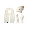 Rock Creek Winter Hat Scarf Glove Set M78, White -