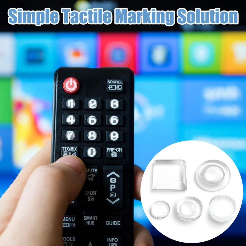 STSTR 222PCS Bump Dots for Visually Impaired, Mixed Sizes Shapes
