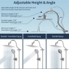 Hibbent All Metal Shower Head,High Pressure Rainfall Shower Head,with Handheld