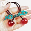 Cherry ribbon hair tie headband / 체리 리본 머리끈 헤어밴드