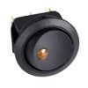 Parts Express New 12V Round Rocker Dot Car Auto Yellow