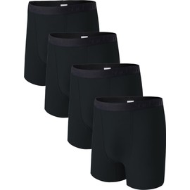 Nutria Mens Quick Dry Travel Underwear 4 Pack Mesh Breathable Hiking Boxer Briefs with Open Fly U01