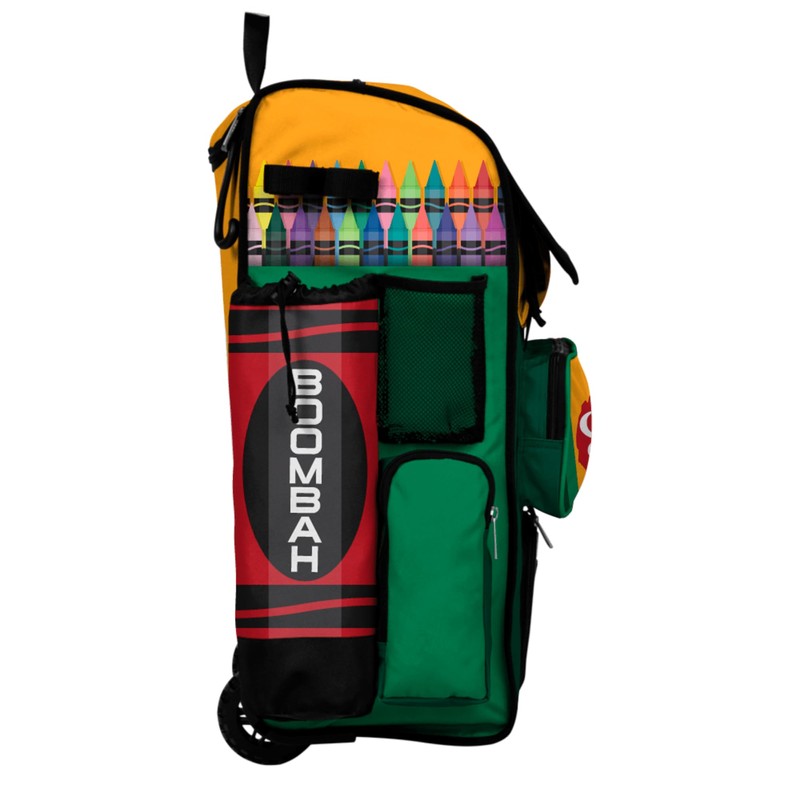 Boombah Rolling Superpack Baseball/Softball Gear Bag - Telescopic Handle -