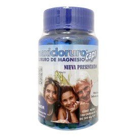 Cloruro De Magnesio 100 Caps 500mg Maxicloruro