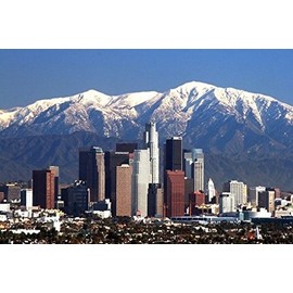 Los Angeles Skyline Poster Amazing LA Winter Shot Rare HOT New 24x36