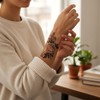 Hopzab 8 Pcs Flower Tattoo Stickers Waterproof Temporary Tattoos