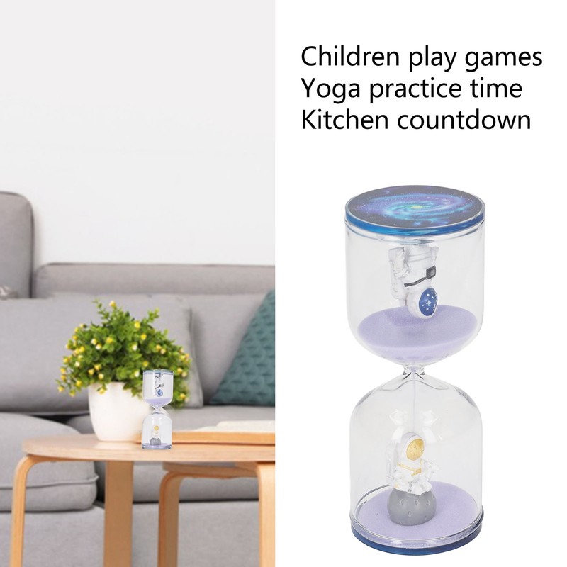 Decorative Sand Timer Clock Space Man Educational Hourglass for Office