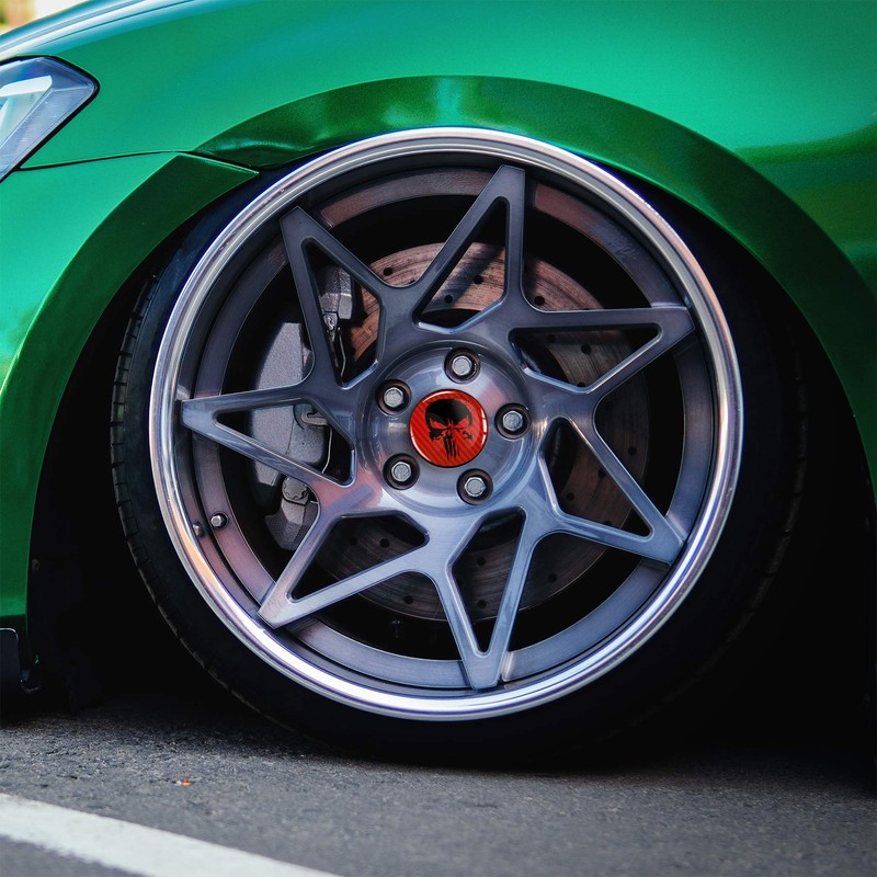 4 x Gel Sticker for Hub Caps, 60 mm Diameter,