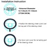 Soft Fluffy Warm Genuine Sheepskin Car Steering Wheel Cover, Fuzzy