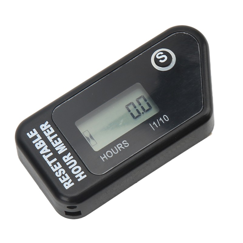 Motorcycle Digital Tach Hour Meter LCD Display Timer IP68 Waterproof