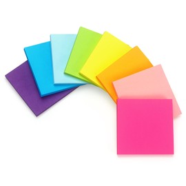 Early Buy 24 Pads Sticky Notes 8 Bright Color Self-Stick Notes 3 in x 3 in, 60 Sheets/Pad