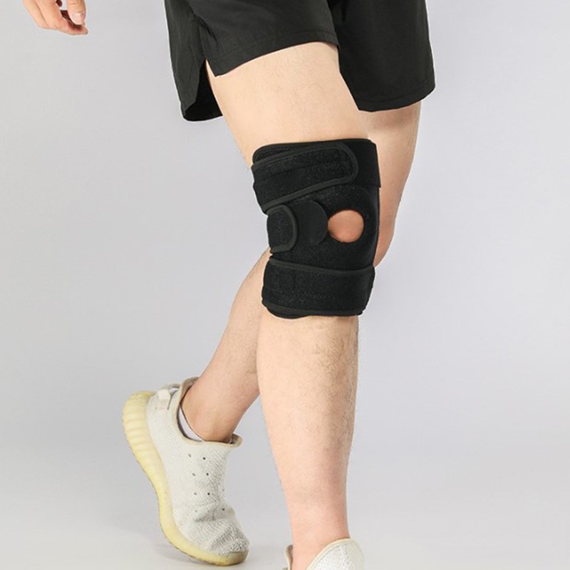 Meniscus Protective Knee Pad Black Free Size Anti Slip Adjustable