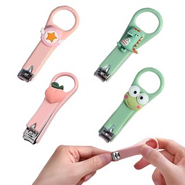 XOXVURI 4 Stück Nagelknipser Baby Nail Clippers With Nail File Safety Nail Trimmer Newborn Nail Clippers Baby Nail Care Set