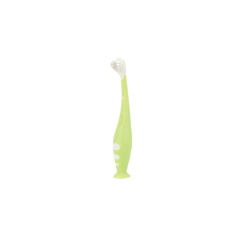 Nuby Cepillo Dental para Bebés con 3 Cabezas, Cerdas Suaves,