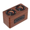 Computer Speaker,Retro Wooden Subwoofer Speaker with Mic, Portable Speaker for