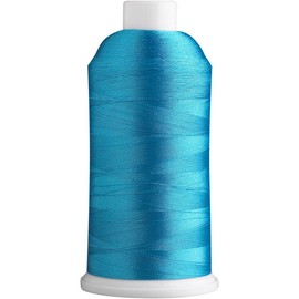 Super B Polyester Embroidery Thread, 40wt Large Spool 5000m, Embroidery Thread for Commercial & Domestic Machine, 175 Popular Colors Machine Embroidery Thread, 100% Polyester Thread - Dodger Blue 445
