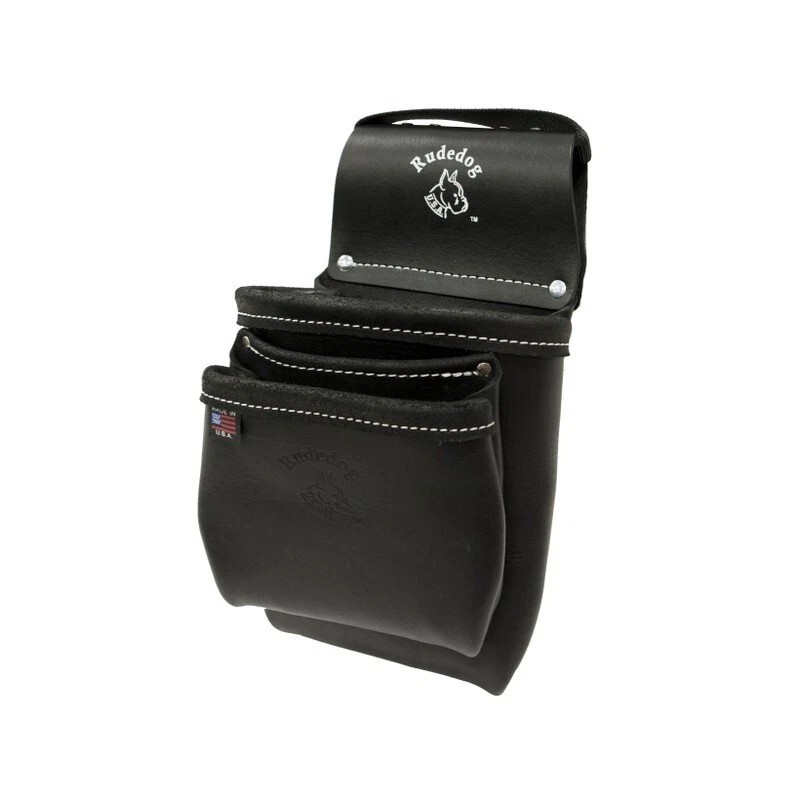 Rudedog Professional Leather 2 Pocket Utility Tool Bag - Rudedog