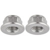 Kitaco 0900-001-02102 Flanged Lock Nut (No Serate) M8X1.25, 2 Pieces