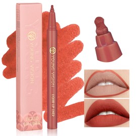 YOUNG VISION Gourd-Shaped Precision Liquid Lipstick & Lipliner - Nude Matte Perfection