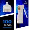 SEAFON 100 Conectores Rj45,Conectores Rj45, Para Cable Ethernet, Cat 5e,