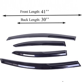 Bocarmo Rain Guards Side Window Visor Vent Outside Mount, 4PCS Fits 2006-2011 for Honda Civic 4-Door Sedan