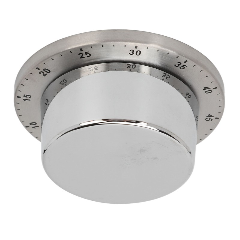 Mechanical Timer Accurate Quiet Counting Loud Alarm Sound Silver Timing
