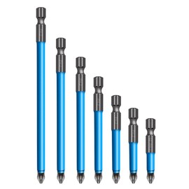 WANGCL Magnetic Anti-Slip Drill Bits Set 7 Pieces Magnetic PH2 Screwdriver Bits Non-Slip Single and Double Head (25mm, 5mm, 65mm, 70mm, 90mm, 127mm, 150mm)