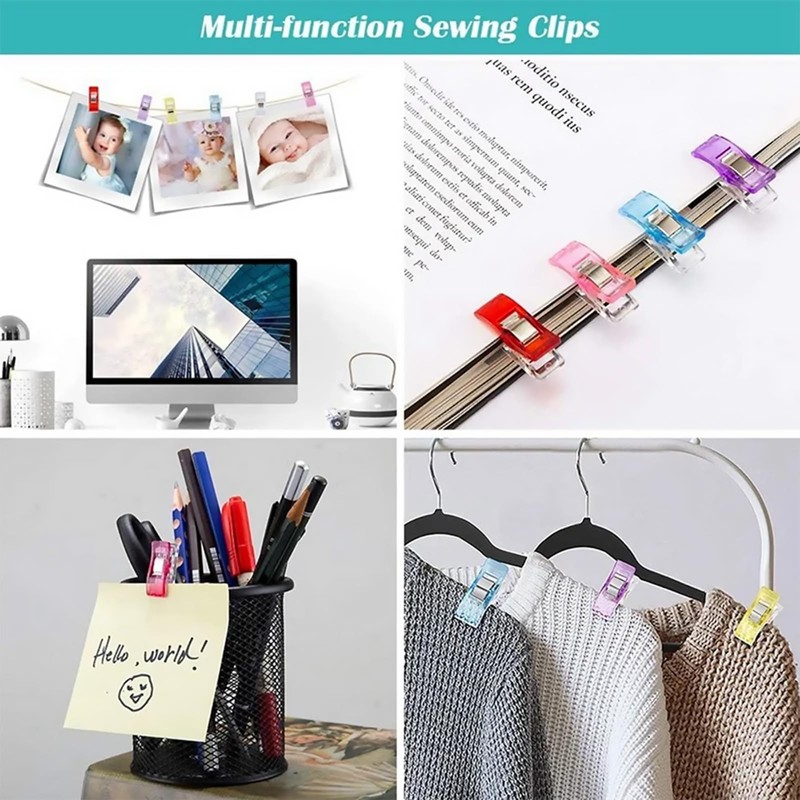 40 PCS Sewing Clips, Plastic Sewing Clips for Fabric, Quilting