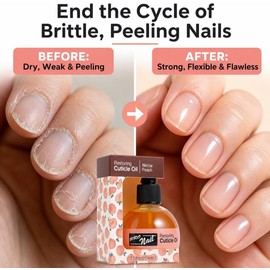 PRO NAIL Aceite Revitalizante Para Cutículas, Color Melocotón, 75 Ml. Fuerza Profesional. Para Pedicura Y Manicura. Hidrata Y Fortalece Uñas Y Cutículas. Calmante Y Nutritivo.