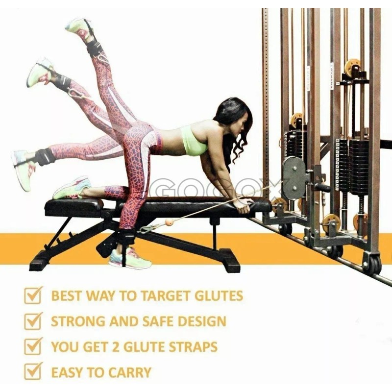 GOGOX Par Grilletes Correas Tobillo Talonera Gym Abductor Gluteo
