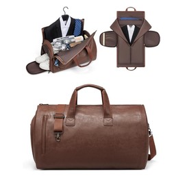 Men's Business Trendy Durable Large Capacity Travel Bag, Vintage Casual Zipper Duffel Bag for Work & Business, Carry on Weekender Bag for Outing & Holiday & Travel Luggage, Travel Essentials:_Brown_Please Refer To The Pictures for Dimensions