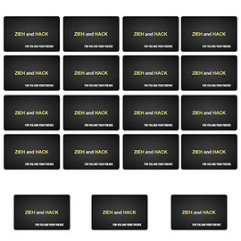ZIEH and HACK Design Card in Carbon Look in Credit Card / ID Card Format for Your Snuff - Snuff - Dispenser etc. (Set of 15)