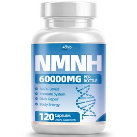 ACEYO NMNH(Dihydronicotinamide Mononucleotide),500mg Per Serving,NAD Supplement to Boost NAD+ Levels for Energy, Immunity, Focus,120 Capsules