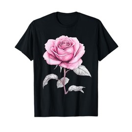 Pink Rose Flower Botanist Garden Gardening Flower Rose T-Shirt