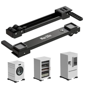 Appliance Rollers Heavy Duty,Newest Extendable Appliance Sliders,Liftable Washing Machine Base,Easily Move Washer and Dryer Machines,Refrigerators,Furniture-Black