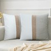 JASEN Farmhouse Pillow Covers 20x20, Modern Accent Square Throw Pillow